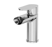 Architeckt® Edsberg Bathroom Waterfall Basin Sink Mixer Tap Modern Mono Round Single Lever Handle Faucet for Sinks, Chrome