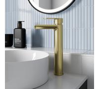 Architeckt Edsberg Brushed Brass Waterfall High Rise Basin Mixer Waterfall Tap