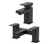 Architeckt Ibbardo Black Basin Mixer & Bath Mixer Bathroom Tap Set