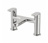 Architeckt® Lund Bathroom Bath Filler Mixer Tap Deck Mounted Round Twin Lever Handle for Bathtub Modern, Chrome
