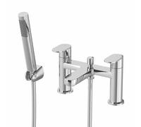 Architeckt® Lund Bathroom Bath Shower Mixer Tap Handset Hose Attachment Twin Lever Handle for Bathtub Modern, Chrome