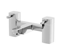 Architeckt® Misa Bathroom Bath Filler Mixer Tap Deck Mounted Square Twin Lever Handle for Bathtub Modern, Chrome