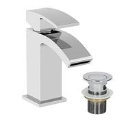 Architeckt® Osmo Bathroom Basin Sink Mixer Tap with Waste Modern Mono Round Single Lever Handle Faucet for Sinks, Chrome