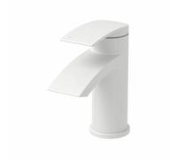Architeckt® Osmo Bathroom Cloakroom Basin Sink Mixer Tap Modern Mono Square Single Lever Handle Faucet for Sinks, Matt White