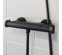 Architeckt Round Thermostatic Bar Shower Mixer Valve Black