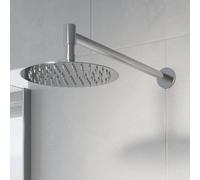 Architeckt Round Wall Mounted Fixed Head 200mm Chrome - Square Arm