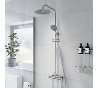 Architeckt Thermostatic Dual Head Bar Mixer Shower - Chrome, Round
