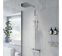 Architeckt Thermostatic Dual Head Bar Mixer Shower - Chrome, Square