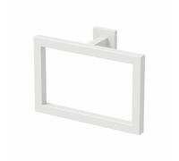 Architeckt® Towel Ring Square Wall Mounted Stylish Modern Bathroom WC, Matt White