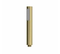 Architeckt® Universal Bath Shower Handheld Pencil Handset Head Round Single Spray Function Modern Bathroom Handsets for Showers, Brushed Brass
