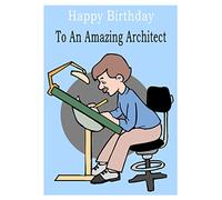 Architect birthday card, Amazing Architect birthday card, Size 8 x 5.5 inches