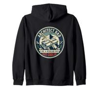 Architect Dad Design Blueprint Building Father's Day Zip Hoodie