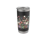 Architect Floral Building Tools Whimsical Design Stainless Steel Insulated Tumbler