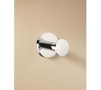 Architect Sp Circular and Minimalist Design Wall Hanger. Individual Hook for Towels with Screw Fastening. Chrome Color Metal Bathroom Accessory Cosmic Grey One Size