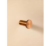 Architect Sp Circular and Minimalist Design Wall Hanger. Towel Hook with Screw Fastening. Brushed Copper Color Metal Bathroom Accessory Cosmic Gold One Size