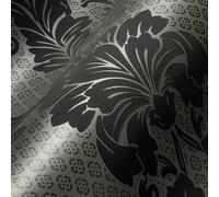 Architects Paper 305444 30544-4 Flocked Non-Woven Wallpaper with Ornaments Baroque 10.05 m x 0.52 m Grey Metallic Made in Germany