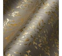 Architects Paper 306593 30659-3 Metallic Silk Wallpaper with Ornaments Baroque 10.05 m x 0.53 m Beige Metallic Made in Germany