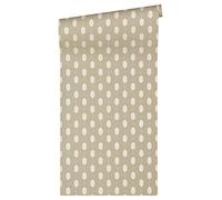 Architects Paper Absolutely Chic Non-Woven Wallpaper Geometric Graphic 10.05 m x 0.53 m Metallic Grey Beige Made in Germany 369737 36973-7