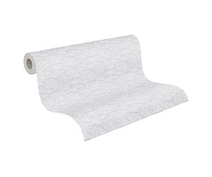 Architects Paper Arcade 391745 Textured Wallpaper Silver White Metallic 10.05 m x 0.53 m Made in Germany
