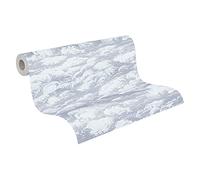 Architects Paper Clouds Wallpaper Jungle Chic Non-Woven Wallpaper 10.05 m x 0.53 m Grey White Made in Germany 377054 37705-4