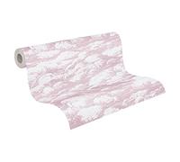 Architects Paper Clouds Wallpaper Jungle Chic Non-Woven Wallpaper 10.05 m x 0.53 m Pink White Made in Germany 377051 37705-1