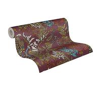 Architects Paper Floral Wallpaper Floral|Impression Non-Woven Wallpaper 10.05 m x 0.53 m Red Yellow Blue Made in Germany 377514 37751-4