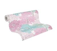 Architects Paper Forest Wallpaper Floral|Impression Non-Woven Wallpaper 10.05 m x 0.53 m Pink Blue White Made in Germany 377535 37753-5