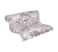 Architects Paper Jungle Wallpaper Floral|Impression Non-Woven Wallpaper 10.05 m x 0.53 m Creme Brown White Made in Germany 377565 37756-5