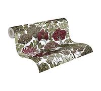 Architects Paper Jungle Wallpaper Floral|Impression Non-Woven Wallpaper 10.05 m x 0.53 m Green Yellow White Made in Germany 377572 37757-2