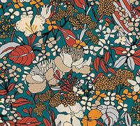 Architects Paper Jungle Wallpaper Floral|Impression Non-Woven Wallpaper 10.05 m x 0.53 m Multicolored Yellow Blue Made in Germany 377562 37756-2