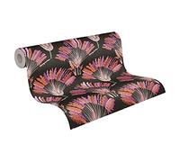 Architects Paper Jungle Wallpaper Jungle Chic Non-Woven Wallpaper 10.05 m x 0.53 m Black Orange Purple Made in Germany 377083 37708-3