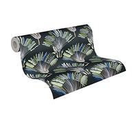 Architects Paper Jungle Wallpaper Jungle Chic Non-Woven Wallpaper 10.05 m x 0.53 m Green Black Blue Made in Germany 377085 37708-5