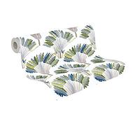Architects Paper Jungle Wallpaper Jungle Chic Non-Woven Wallpaper 10.05 m x 0.53 m Green White Blue Made in Germany 377081 37708-1