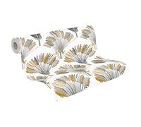 Architects Paper Jungle Wallpaper Jungle Chic Non-Woven Wallpaper 10.05 m x 0.53 m Yellow Grey White Made in Germany 377084 37708-4