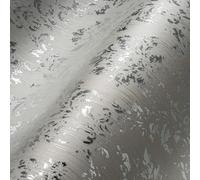 Architects Paper Textile Wallpaper Metallic Silk Wallpaper with Ornaments Baroque 10.05 m x 0.53 m Grey Metallic Made in Germany 306622 30662-2