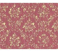 Architects Paper Textile Wallpaper Metallic Silk Wallpaper with Ornaments Baroque 10.05 m x 0.53 m Metallic Red Made in Germany 306626 30662-6
