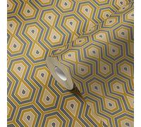 Architects Paper Vintage Wallpaper Jungle Chic Non-Woven Wallpaper 10.05 m x 0.53 m Yellow Grey White Made in Germany 377074 37707-4