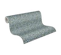 Architects Paper Wood Look Wallpaper Jungle Chic Non-Woven Wallpaper 10.05 m x 0.53 m Blue Made in Germany 377063 37706-3