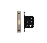 Architectural 3 Lever Dead Lock 76mm with 57mm Backset - Heavy-Duty Mortice Lock for Internal and External Wooden Doors - Hardware Fittings Included (Antique Brass)