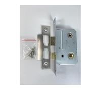 Architectural Bathroom mortice Lock Door Latch Thumb Turn Locking Door Security in Satin Stainless Steel Finish Dimensions 63X22X115