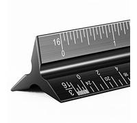 Architectural Blueprint Ruler 12 Inch Triangular with Imperial Measures for Architects, Engineers, Artists, Draftsmen Laser Engraved Markings