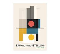 Architectural Construction Bauhaus Poster Mid Century Modern Wall Decor Print, Abstract Geometric Wall Art Boho Abstract Artwork Architecture, Archival Matte, A1 (Print Only) - 84.1x59.4cm