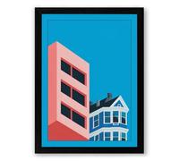 Architectural Contrast Modern Framed Wall Art Print A1 (84.1×59.4cm) Black, Wall Decor for Living Room, Bedroom, Office & Home, Ready to Hang, Art Gift