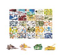 Architectural Craft Kit - Creative Animal Models, Interlocking Paper Sheets, Folding Logic Brain Teaser, Manual Dexterity Skill Training, Decorative Desktop Art, Medium Colorful Safari Theme