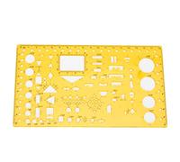Architectural Design Drawing Template Multifunctional Durable Hollow Geometric Ruler for Architects Engineers Students Plastic Material Various Shapes (4353)