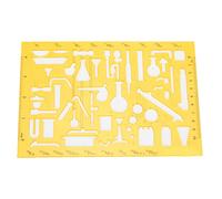 Architectural Design Drawing Template Multifunctional Durable Hollow Geometric Ruler for Architects Engineers Students Plastic Material Various Shapes (4354)