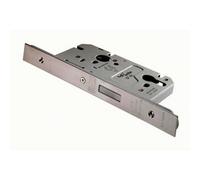 Loops Architectural DIN Euro Profile Deadlock - 60mm Backset - Satin Stainless Steel