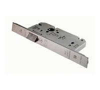 Architectural DIN Latch Square Forend 60mm Backset Satin Stainless Steel