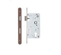Architectural DIN Sash Lock 72mm Centres 60mm Backset Radius Corners Door Lock for Interior and Commercial Use (Bronze)