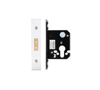Architectural Euro Profile Dead Lock 64mm with 45mm Backset Heavy Duty Mortice Door Lock Case for Wooden and Metal Doors Fittings Included (Satin Stainless Steel)
